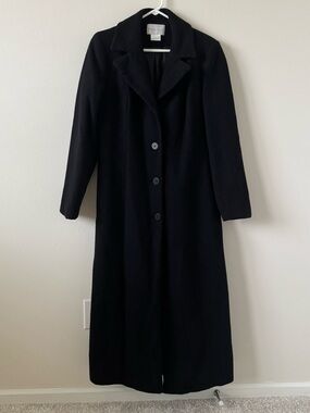 Worthington long black wool coat
